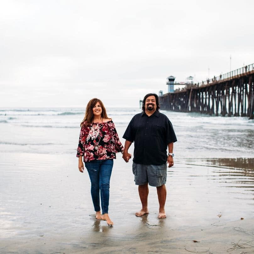 Maria & Rick — beach — press photograph of Maria Sainz